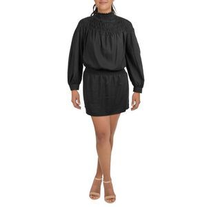 1.State Womens Black Smocked Short Wedding Mini Dress NWT